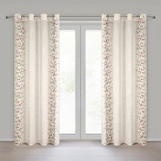 ZÁVES NA KRÚŽKOCH VANESA 140X250 CM KVETY