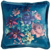 Zamatový dekoračný vankúš 45x45 cm Bridgerton Romantic Floral – Catherine Lansfield