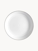 Ručne vyrobené hlboké taniere z porcelánu's ručne maľovaným platinovým okrajom Vitruv, 2 ks