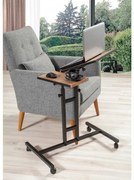 Polohovateľný stôl GLEN 87x67 cm hnedá/čierna