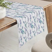 Biante Teflónový behúň na stôl TF-088 Levandule na bielom 20x120 cm