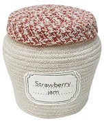 Krémový látkový detský kôš na hračky ø 20x23 cm Jam Jar – Lorena Canals