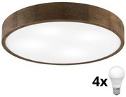 Brilagi - LED stropné svietidlo CARVALHO 4xE27/60W/230V, dub/orech, priemer 57,5 cm