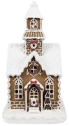 Vianočná perníková chalúpka s Led svetielkami Gingerbread House - 13*11*25 cm