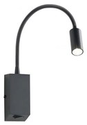 Redo 01-1194 - LED Flexibilná lampička HELLO LED/3W/230V čierna
