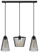 Luster na lanku TORRI 3xE27/15W/230V čierna