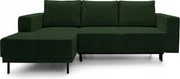 Rohová sedacia súprava Rodriguez mini (L) (tmavozelená čierna)