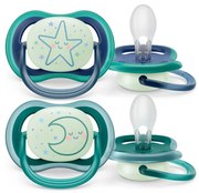 Dojčenský cumlík Ultra air Night Avent 6-18 mesiacov - 2 ks chlapec