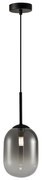 Závesné svietidlo Alias, 1x grafitové sklenené tienidlo, (fi 12cm), b