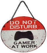 Závesná kovová ceduľa Do Not Disturb - 25*20 cm