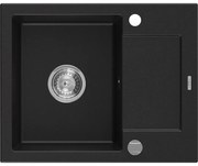 Mexen Enzo - drez granitový 57,6x46,5cm, 1-komorový, čierna, 6506571005-77