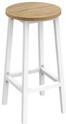 Barová stolička dub sonoma / biele nohy