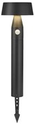 Nordlux Čierny záhradný solárny LED stĺpik Nama s pohybovým čidlom zapichovací 1W 50cm 2118268003