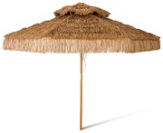 Hnedý slnečník Vintage Ombrellone Floreale - Ø 200*230 cm