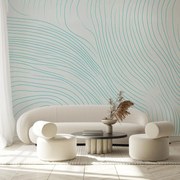 Fototapeta - Jednoduché modré línie (147x102 cm)