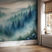 Fototapeta - Údolie s hmlou (147x102 cm)