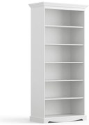 PROXIMA.store - Rustikálna drevená knižnica - BELLUNO ELEGANTE FARBA: biela