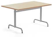Stôl PLURAL, 1200x800x720 mm, linoleum - béžová, strieborná