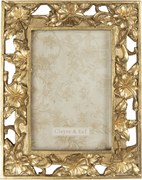 Rámček na fotografie so zlatými kvetinovými ornamentami - 16 * 2 * 21 cm / 10 * 15 cm