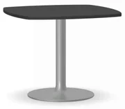 Čierny žulový konferenčný stolík s podnožím v striebornej farbe RGE Pepo, ⌀  85 cm | Biano
