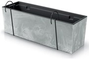 Plastový balkónový kvetináč DUC600EW 58 cm - sivý betón