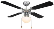 ZEVENTI - Stropný ventilátor NAVAGIO 1xE27/60W/230V čierna/biela ZV0003
