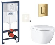 Závesný wc set do ľahkých stien / predstenová montáž GROHE Euro Ceramic SIKOGRSEUSCGL0