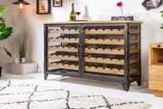 Vitrína na víno Winebar 127 cm prírodná - borovica