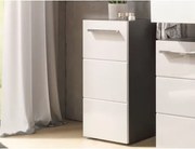 Kúpeľňová stojacia skrinka Gloss, antracit/biely lesk%