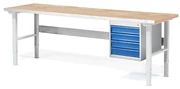 Dielenský stôl SOLID so 4 zásuvkami, 2000x800 mm, nosnosť 750 kg, dub