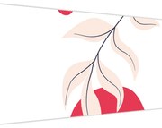 Obraz - Ružová florálna abstrakcia N⁰2 (120x50 cm)