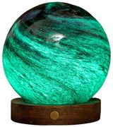 Tmavohnedá/tmavo prírodná svetelná dekorácia na USB ø 12 cm Stellar Ocean – Gingko