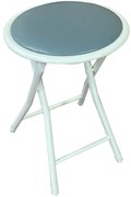 Skladacia taburetka DR-9-702 Mateo 10891 sivá/biela