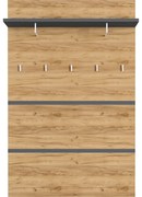 Vešiakový panel v dekore duba v prírodnej farbe Lissabon – Germania