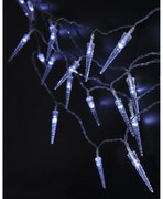 Solight Svetelná vonkajšia reťaz s 50 LED akrylátovými cencúľmi, 7,5 m