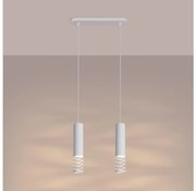 Sollux SL.1687 - Luster na lanku LAMI 2xGU10/10W/230V biela