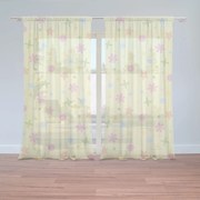Sablio Záclony Hviezdy, kvety a bodky: 2ks 150x250cm