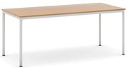 Jedálenský stôl, 1800 x 800 mm, sivá podnož, buk