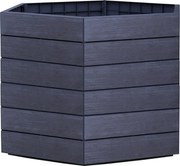 Garantia Ergo Vysoký záhon Wood XL, plast, 145 × 145 × 75 cm, antracit