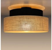 Stropné svietidlo BOHO 1xE27/60W/230V pr. 40 cm čierna/béžová