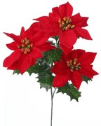 Umelá Poinsettia červená, 55 cm