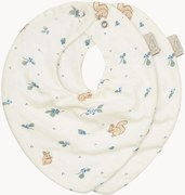 Detské podbradníky z organickej bavlny Blueberries, 2 ks