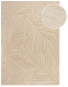 Béžový vlnený koberec Flair Rugs Lino Leaf, 120 x 170 cm