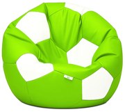 Sedací vak futbalová lopta limetkovo-biela EMI