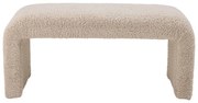 Krémová lavica z textílie buklé Bobbie – Bloomingville