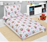 Bellatex Detské bavlnené obliečky Junior Princezná ružová, 140 x 200, 70 x 90 cm