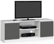 Stolík pod TV RTV 140 2D 1P biely / sivý