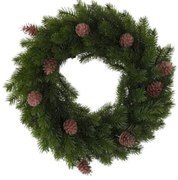 Vianočný veniec LED 40cm so šiškami