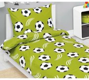Bellatex Bavlnené obliečky Junior Futbal, 140 x 200 cm, 70 x 90 cm