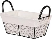 Úložný košík Belle 26x12 cm, kov/látka%